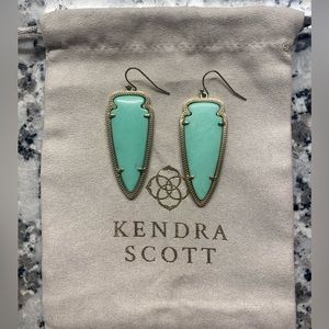 Kendra Scott Arrow Head Earrings Mint Green/Turquoise
